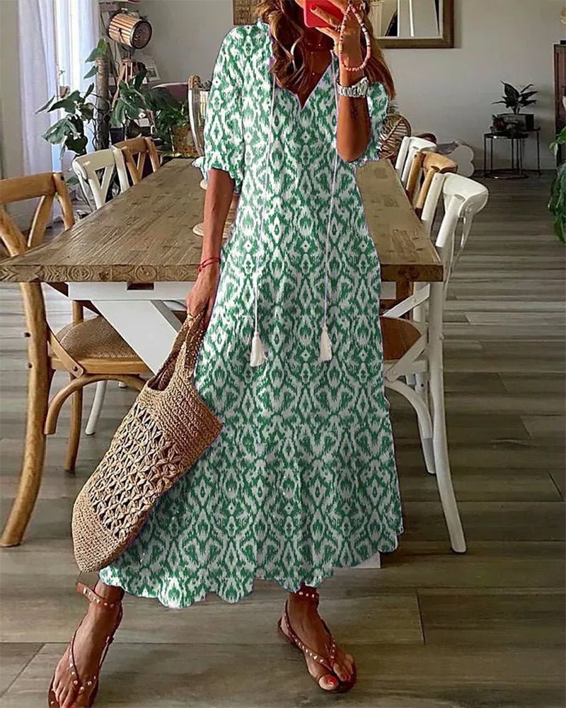 Bruna | Abito midi in stile boho disinvolto