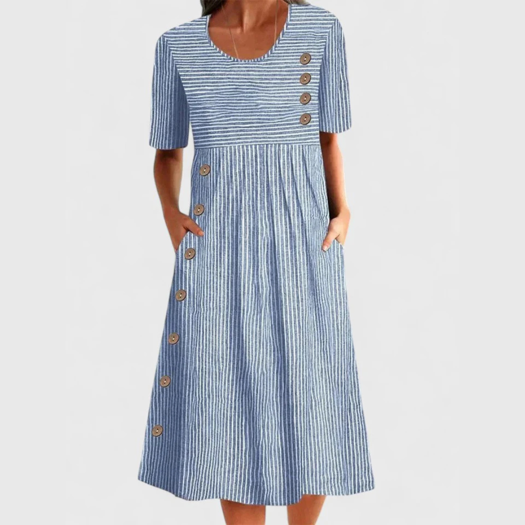 Agata | Abito midi a righe