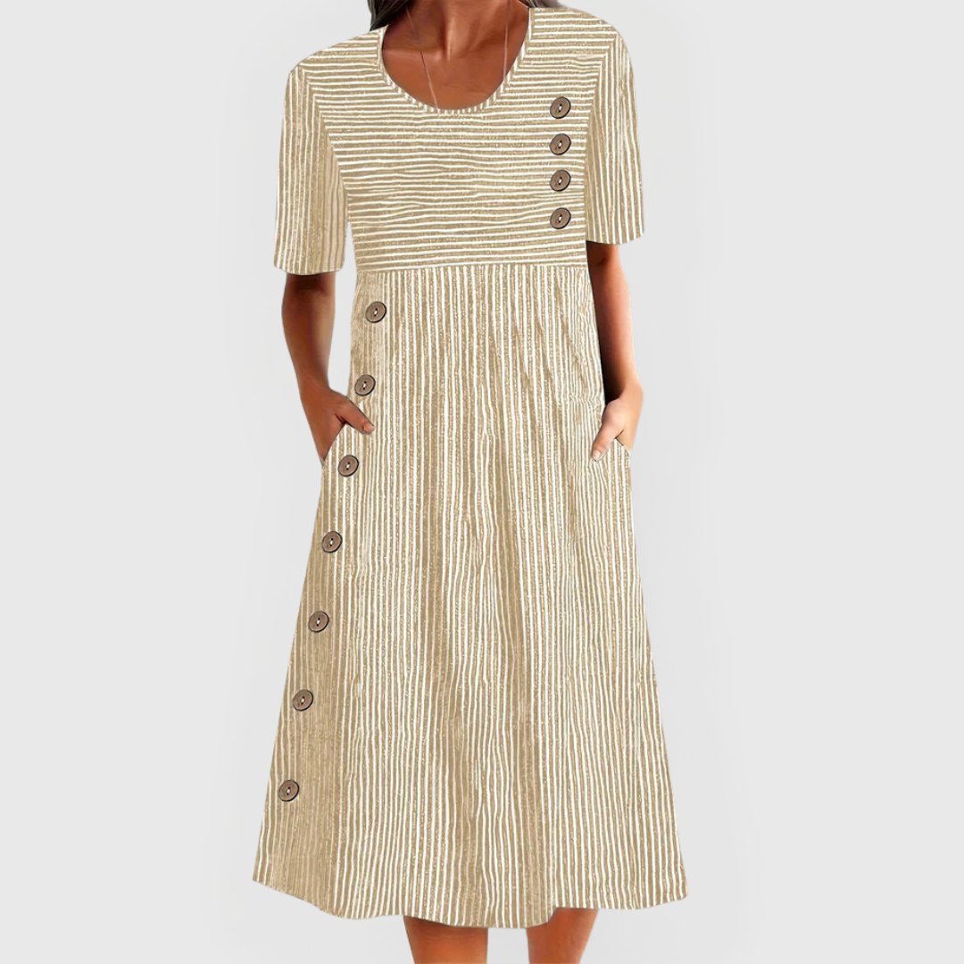 Agata | Abito midi a righe