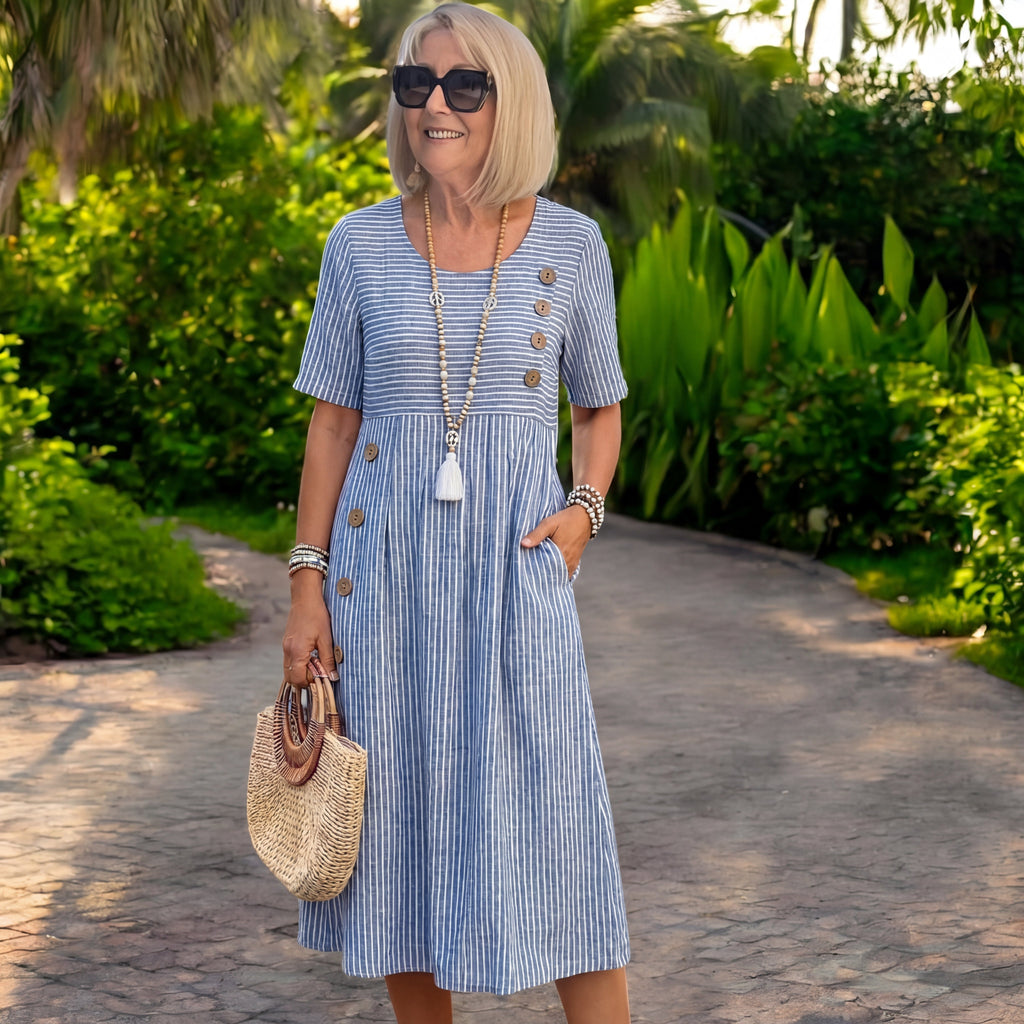 Agata | Abito midi a righe