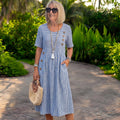 Agata | Abito midi a righe