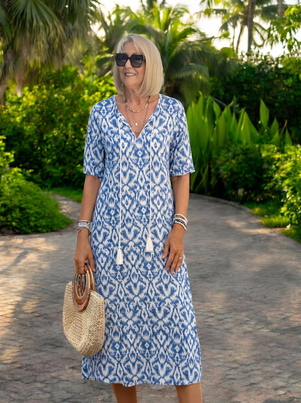 Bruna | Abito midi in stile boho disinvolto