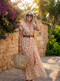 Adelaide | Vestido largo bohemio y vaporoso con cinturón