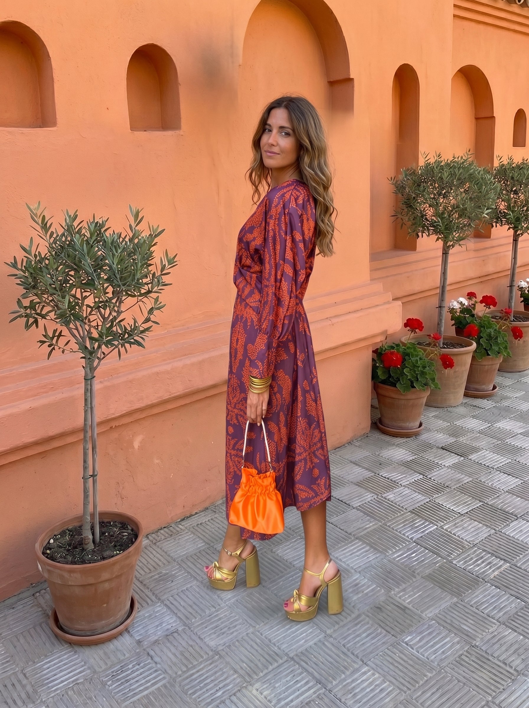 Clotilde | Abito Midi con Stampa