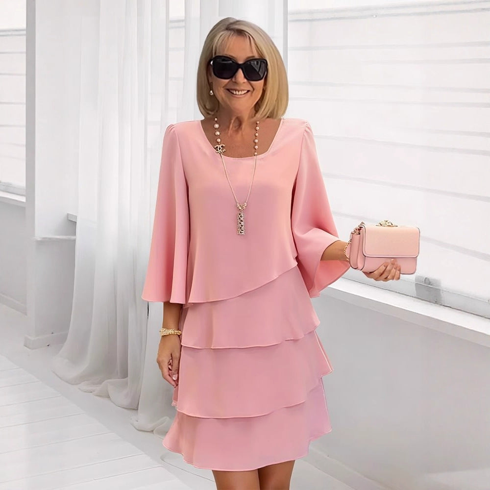 Costanza | Elegante abito midi con volant