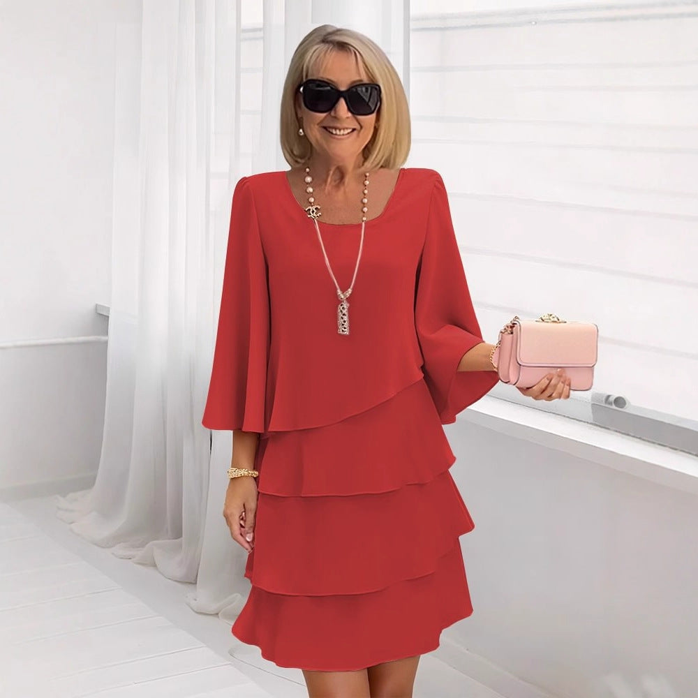 Costanza | Elegante abito midi con volant