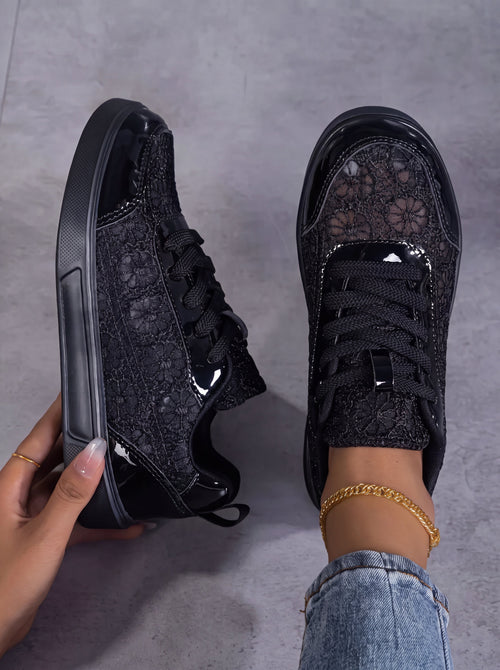 Alfonsina | Sneakers con pizzo floreale