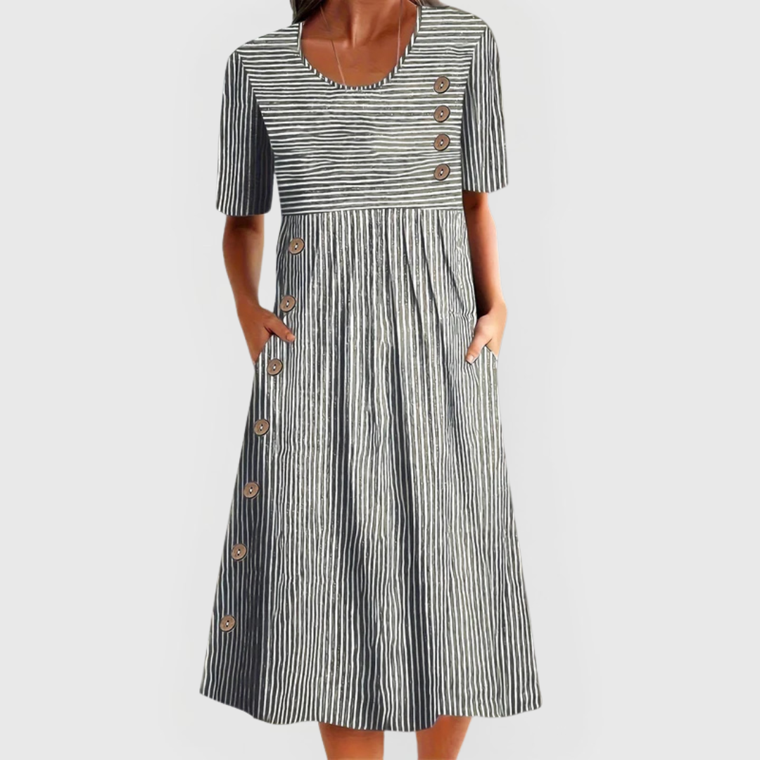 Agata | Abito midi a righe