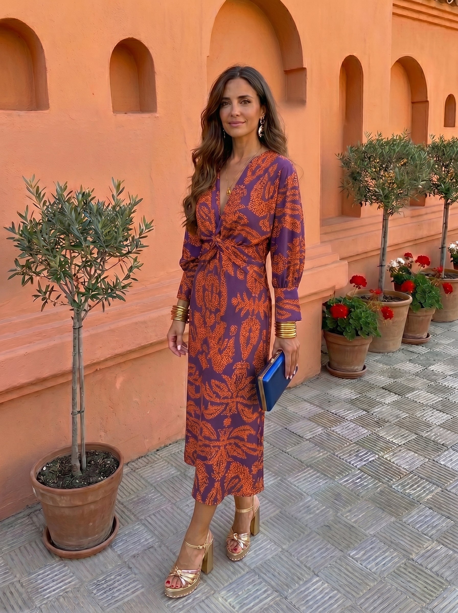 Clotilde | Abito Midi con Stampa