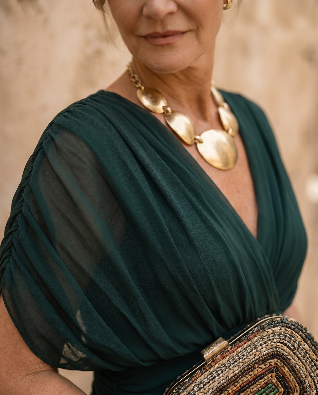 Liviana | Elegante Abito Lungo da Festa con Scollo a Cuore