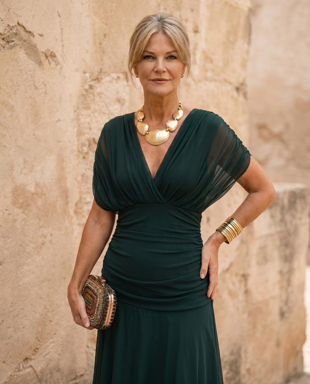 Liviana | Elegante Abito Lungo da Festa con Scollo a Cuore
