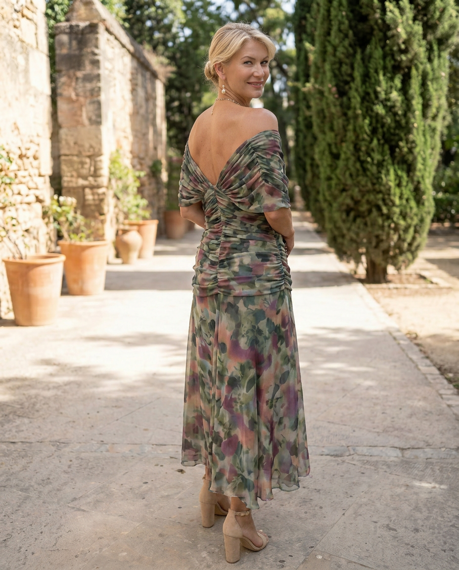Liviana | Elegante Abito Lungo da Festa con Scollo a Cuore