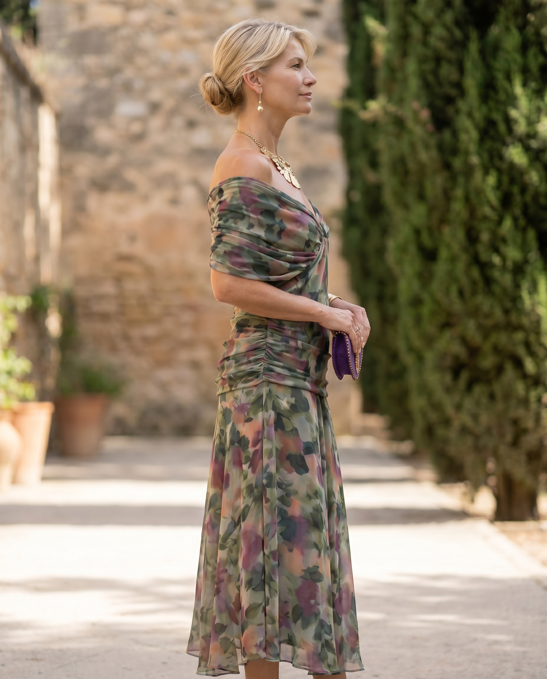 Liviana | Elegante Abito Lungo da Festa con Scollo a Cuore